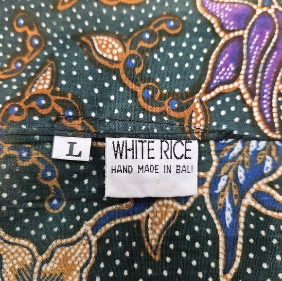 White Rice Bali Jewel Tone Button Wrap Crop Top Size Large Women's‎ - Picture 7 of 8